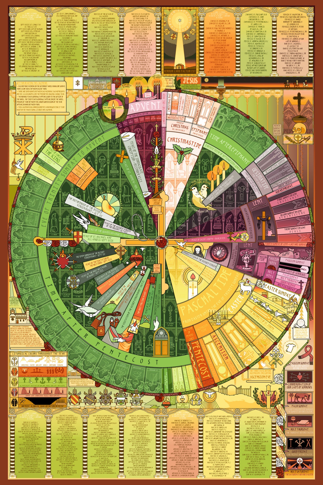 THE CALENDAR FULL Framed 24x36 Owen Cyclops